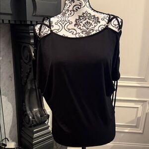 Express Black Women's Blouse with Cutout Details